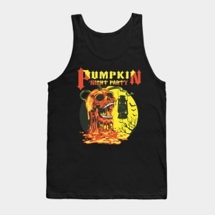 Melting Pumpkin Night Party Halloween Tank Top